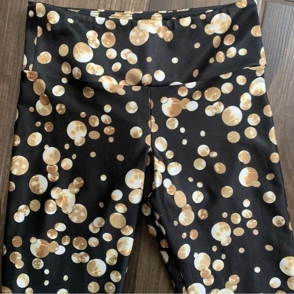 Goldsheep Gold Champgane Bubbles Crop Leggings Sz S - Picture 4 of 6